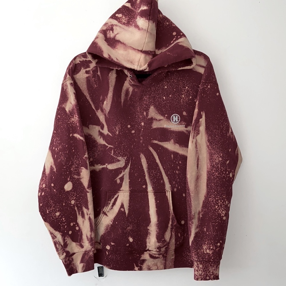 Strawberry 🍓 Shortcake 🍰 1/1 custom made pullover hoodie w natural distressed 